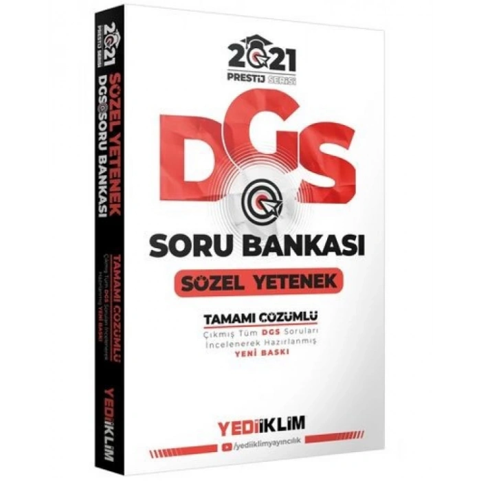 2021 DGS Prestij Serisi Sözel Yetenek Tamamı Çözümlü Soru Bankası Yediiklim Yayıncılık