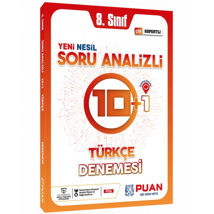 8. Sınıf LGS Türkçe Soru Analizli 10+1 Deneme Puan Yayınları