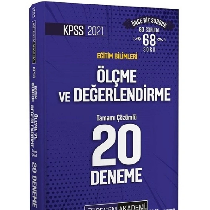 2021 KPSS Eğitim Bilimleri Ölçme ve Değerlendirme Tamamı Çözümlü 20 Deneme