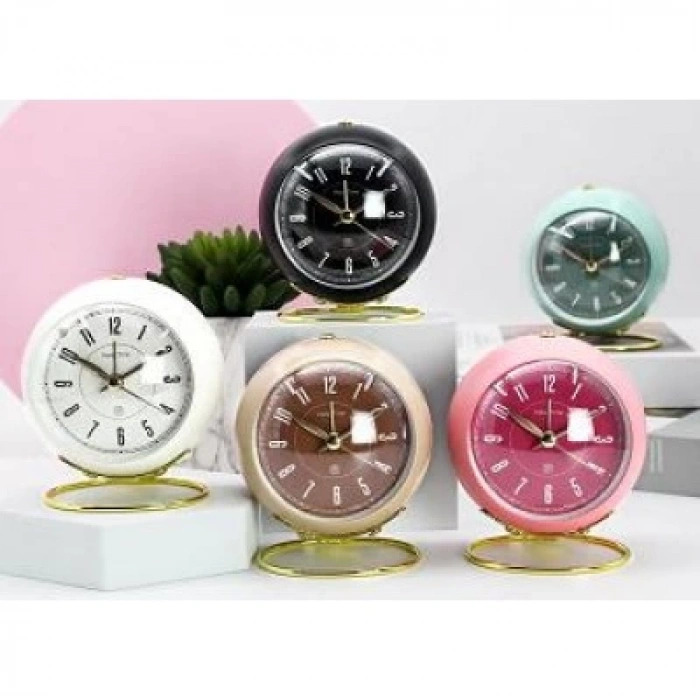 Yuvarlak Masa Saati Sessiz ve Işıklı