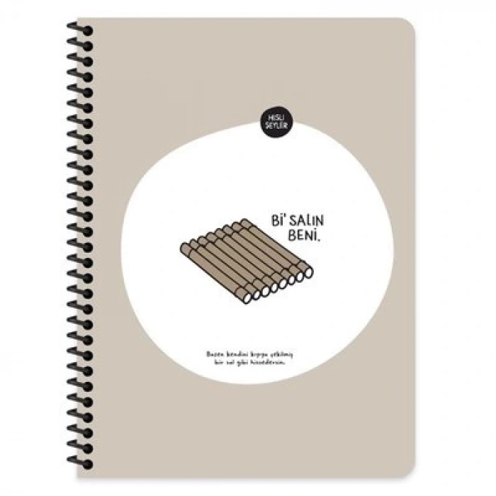 Hisli Şeyler 80 Yaprak Çizgili Defter - Bi Salın Beni