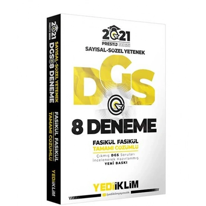 2021 DGS Prestij Serisi Tamamı Çözümlü 8 Fasikül Deneme
