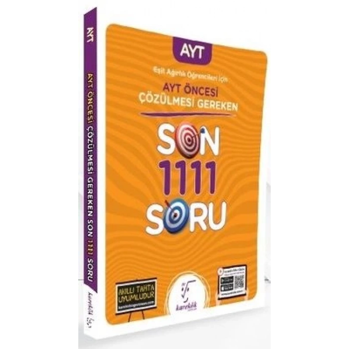 AYT Öncesi Çözülmesi Gereken Son 1111 Soru Eşit Ağırlık
