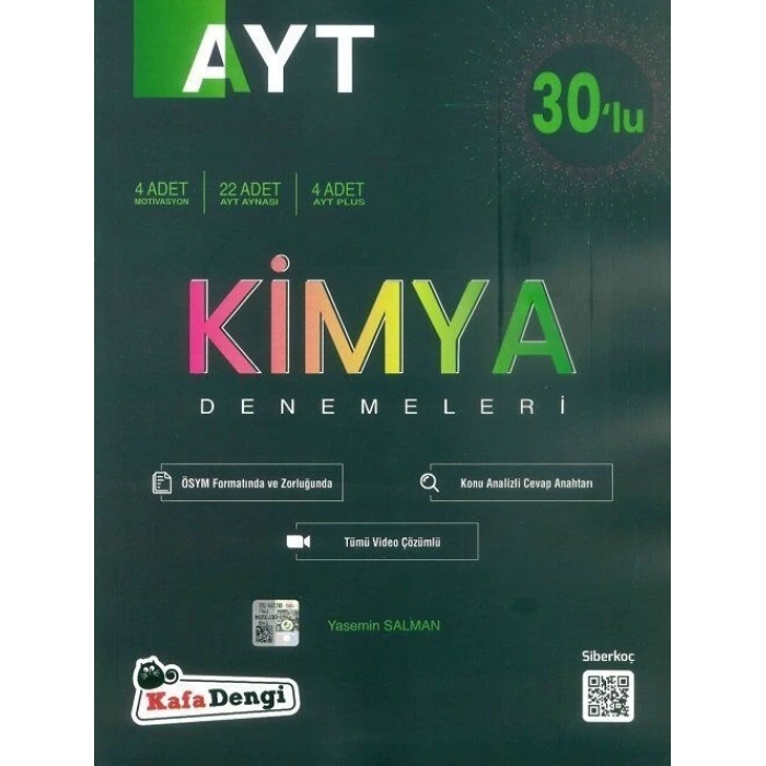 Kafa Dengi Yayınları AYT Kimya 30 lu Deneme