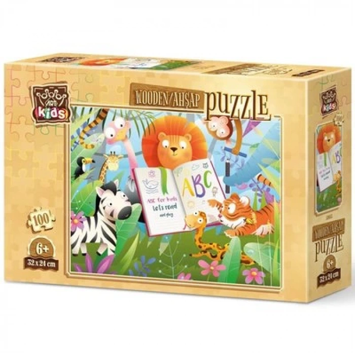 Orman Okulu 100 Parça Ahşap Puzzle