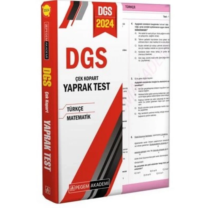 2024 DGS Çek Kopart Yaprak Test