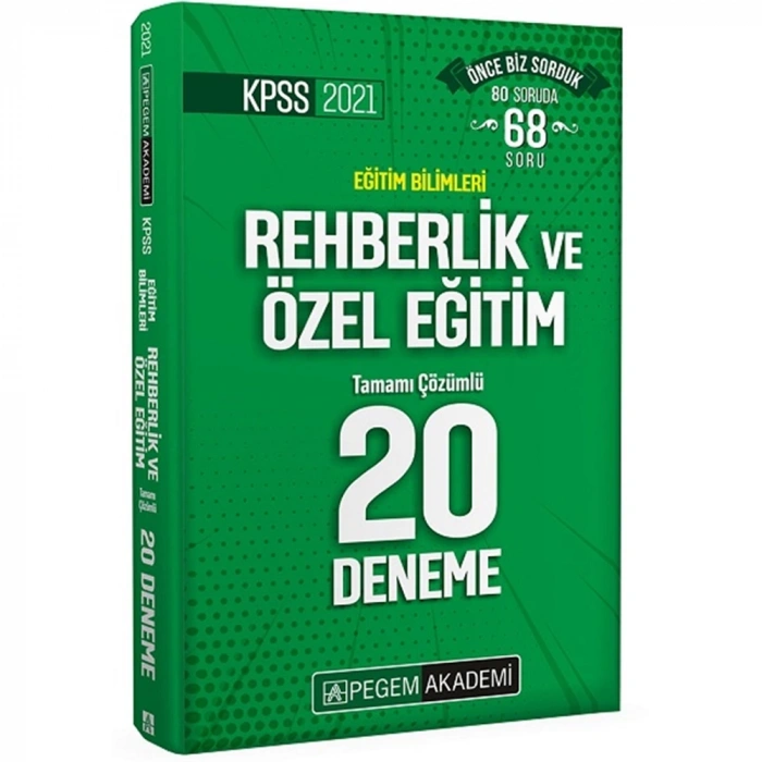 2021 KPSS Eğitim Bilimleri Rehberlik ve Özel Eğitim Tamamı Çözümlü 20 Deneme