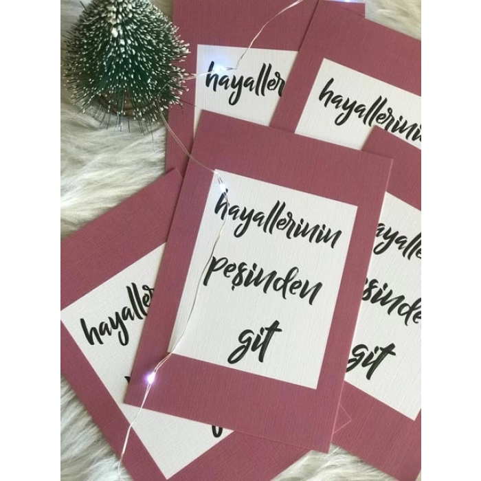 Hayallerin Peşinden Git -Retro Kartpostal