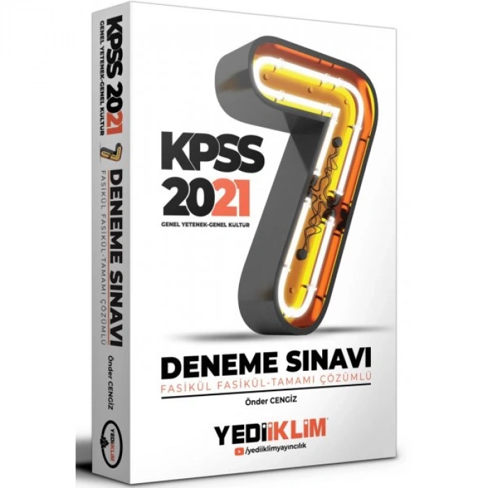 2021 KPSS Genel Yetenek Genel Kültür Tamamı Çözümlü Fasikül 7 Deneme Sınavı