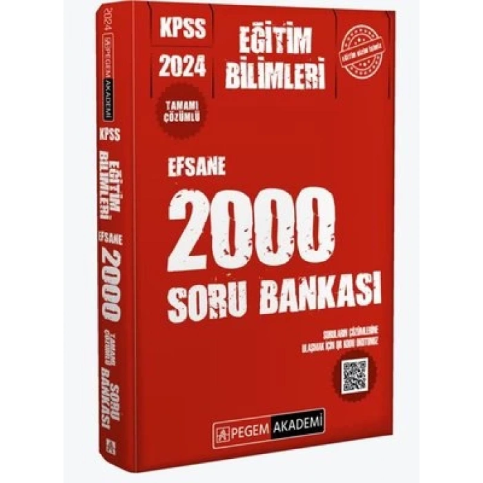 2024 KPSS Eğitim Bilimleri Tamamı Çözümlü Efsane 2000 Soru Bankası