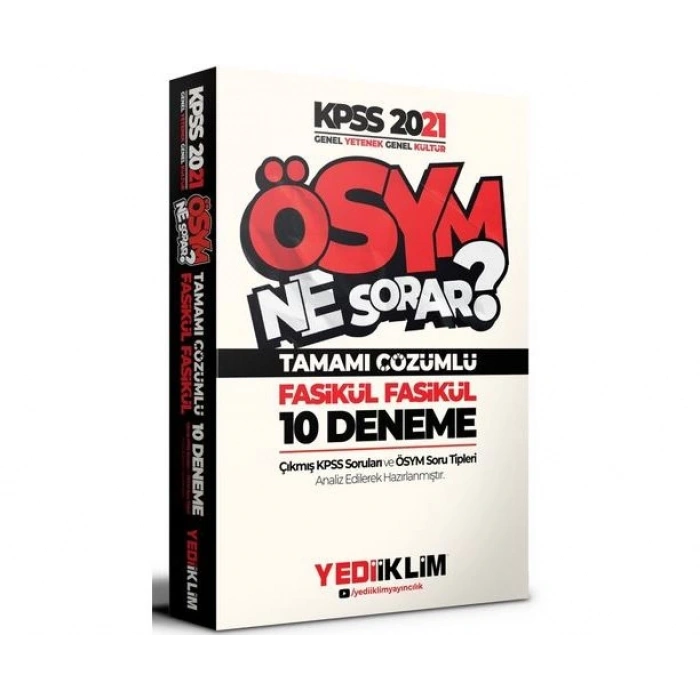 2021 KPSS Ösym Ne Sorar Çözümlü 10 Fasikül Deneme
