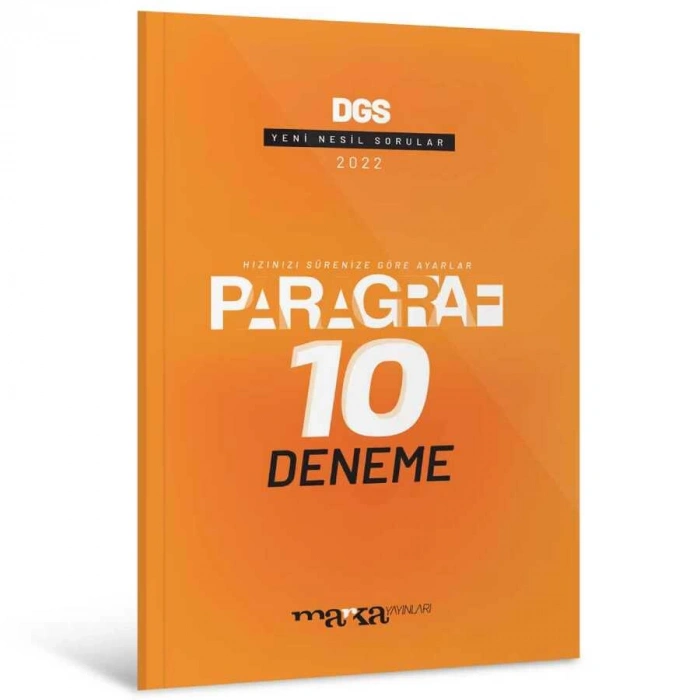 2022 DGS Paragraf Yeni Nesil 10 Deneme Marka Yayınları