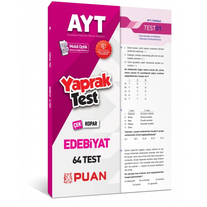 2022 AYT Edebiyat Yaprak Test