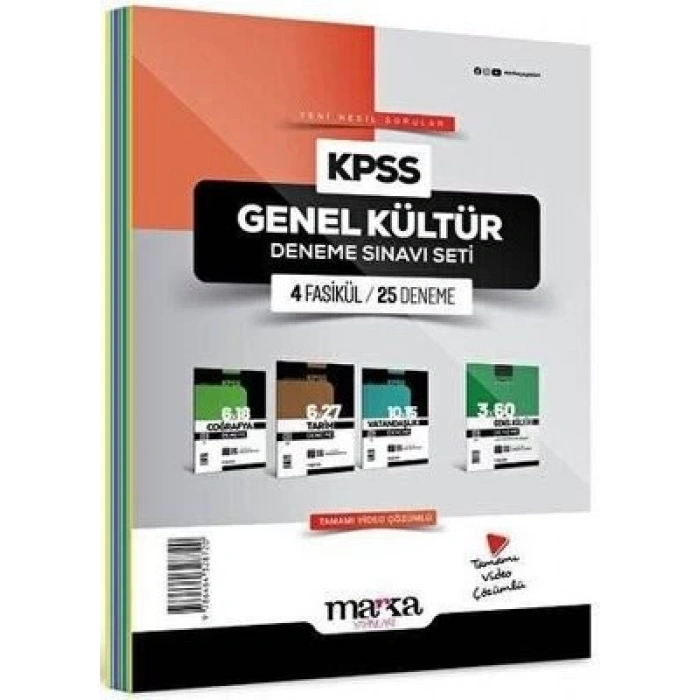 2025 KPSS Genel Kültür Deneme Sınavı Seti 4 Fasikül 25 Deneme