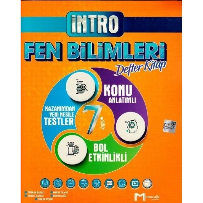 7. Sınıf Fen Bilimleri İntro Defter Kitap