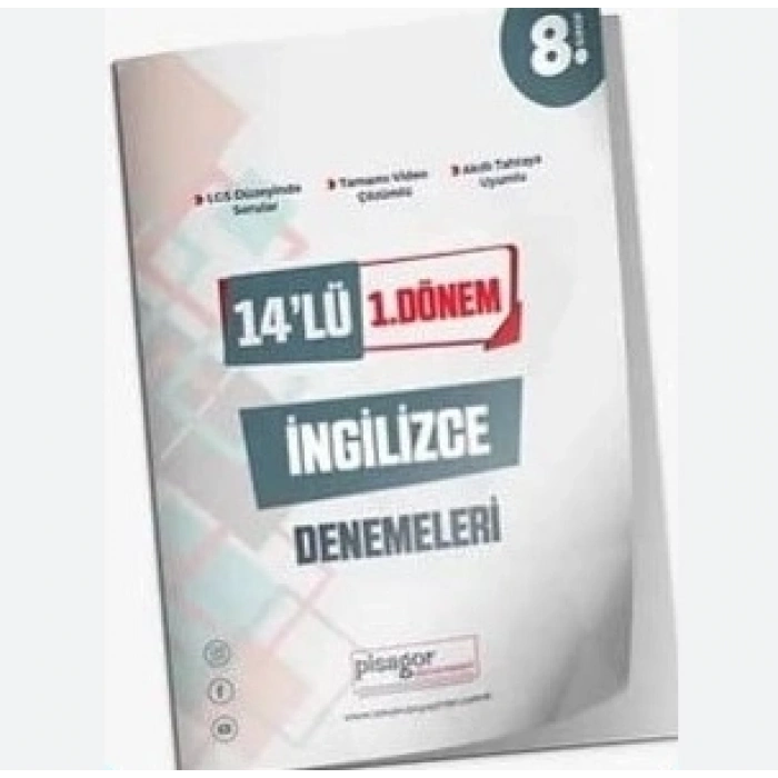 8. Sınıf  1. Dönem İngilizce 14 Deneme