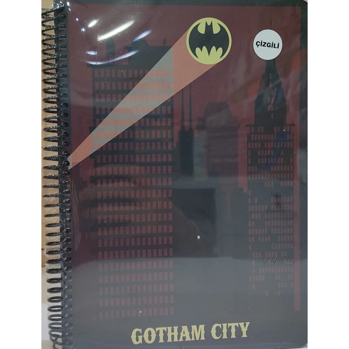 Batman Gotham City Spiralli Defter Siyah 80 yp.17*24