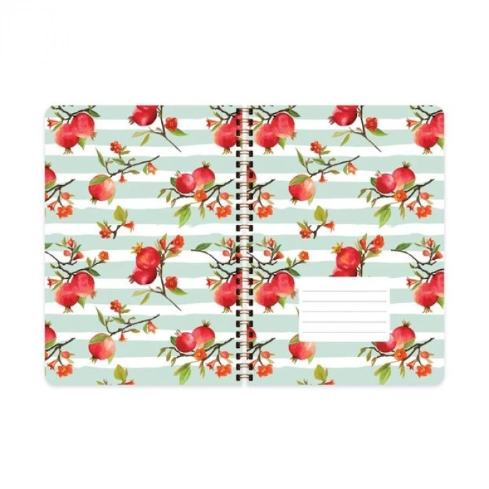 Keskin Color Çizgili Defter Neat Notes Fruit Garden - Garnet
