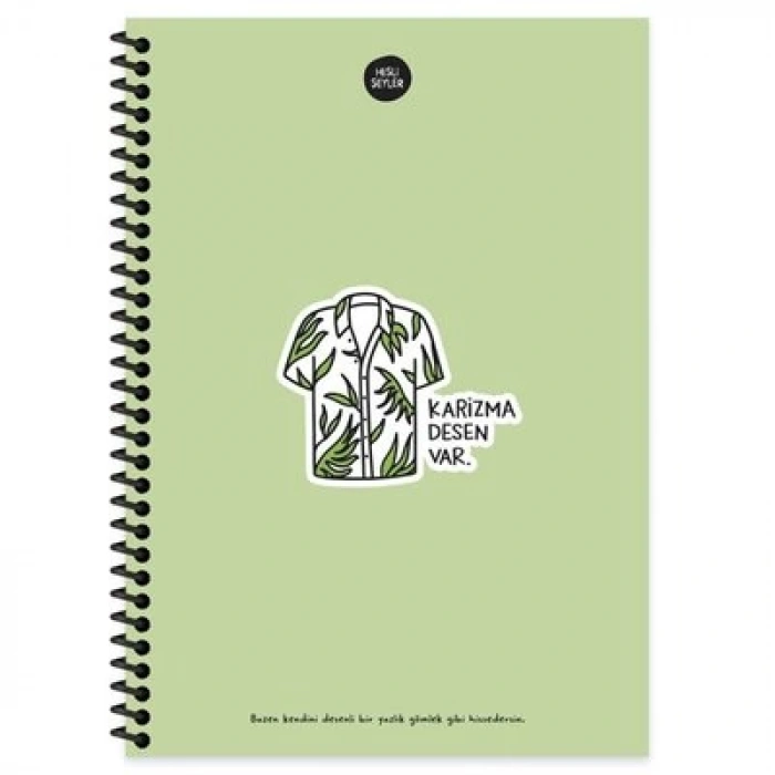 Hisli Şeyler 100 Yaprak Çizgili Defter - Karizma Desen Var