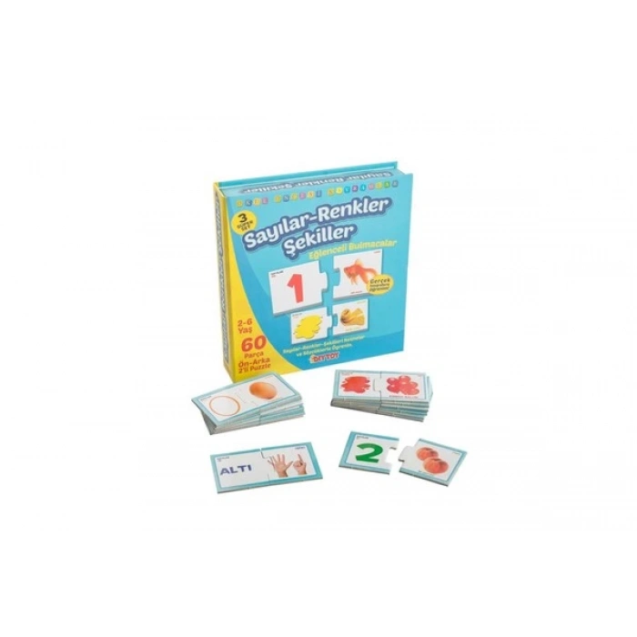 Sayılar-Renkler-Şekiller Eğlenceli Bulmacalar