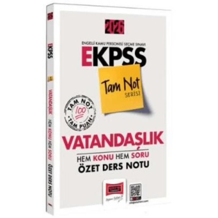 2026 E KPSS Tam Not Serisi Vatandaşlık Hem Konu Hem Soru Özet Ders Notu