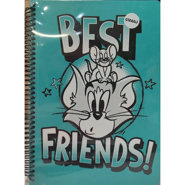 Tom and Jerry Best Friends Spiralli Defter Yeşil 80 yp. 17*24