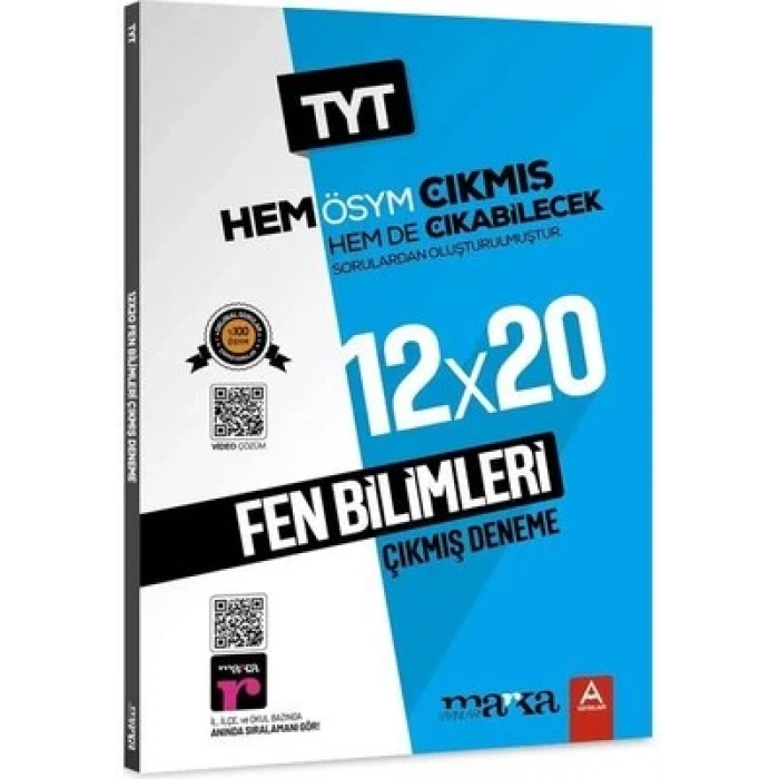 TYT Fen Bilimleri ÖSYM Çıkmış ve Çıkabilecek Sorulardan Oluşturulmuş 12 Deneme Sınavı Tamamı Video Çözümlü