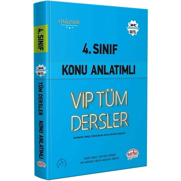 4. Sınıf VİP Tüm Dersler Konu Anlatımlı