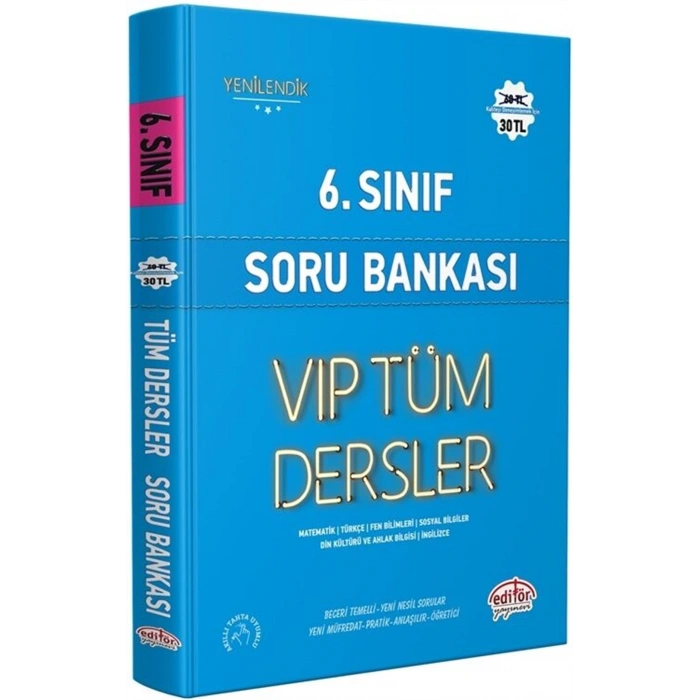 6. Sınıf VİP Tüm Dersler Soru Bankası