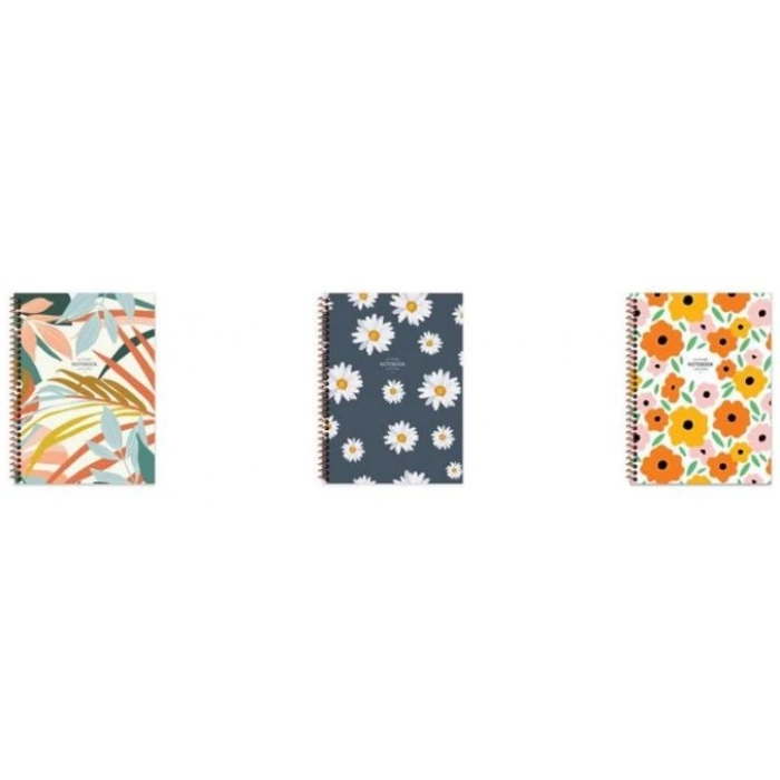 Keskin A4 80 Yp.Çiz. PP Kp.Spr. La Plume Flowers Defter