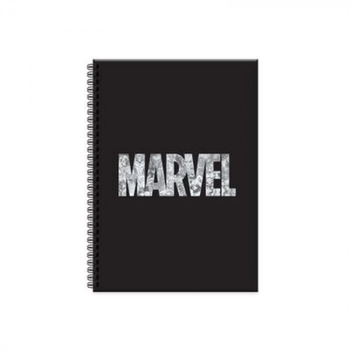 Marvel 17*24 100 Yp. Çiz.Spr.Sert Kapak Defter - Siyah