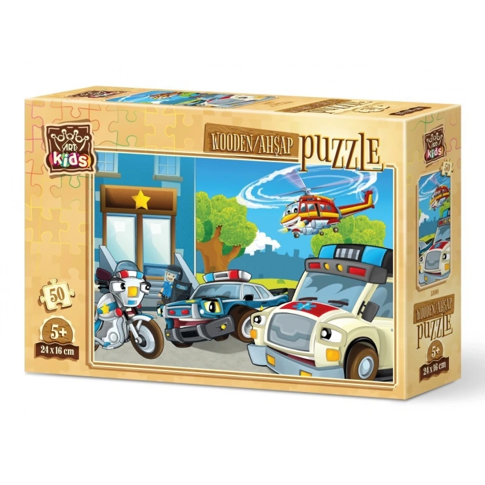 Koruyucu Ekip 50 Parça Ahşap Puzzle