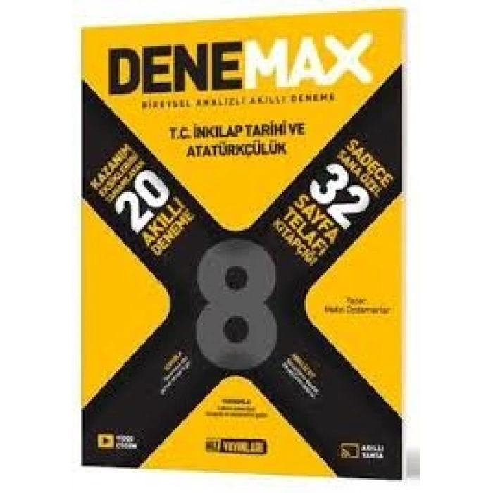 8. Sınıf İnkilap Tarihi ve Atatürkçülük Denemax 20 li Akıllı Deneme Hız Yayınları
