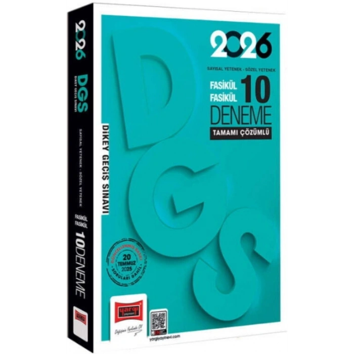 2026 DGS Sayısal-Sözel Yetenek Tamamı Çözümlü 10 Deneme Yargı Yayınları
