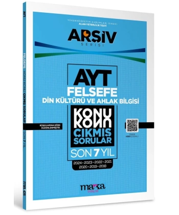 AYT Din Kültürü ve Ahlak Bilgisi - Felsefe Çıkmış Sorular Konu Konu Son 7 Yıl Tıpkı Basım Arşiv Serisi Çözümlü