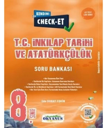 8. Sınıf LGS T.C. İnkılap Tarihi ve Atatürkçülük Kendini Check-Et Soru Bankası