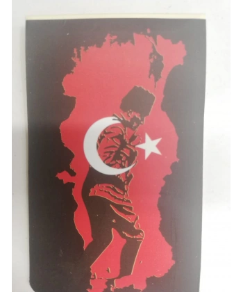 Atatürk Bayraklı Mıknatıslı Ayraç-Fark