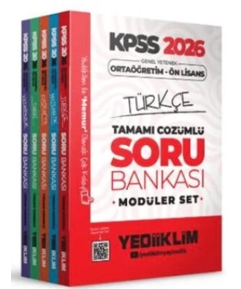 2026 KPSS Lise Ortaöğretim Ön Lisans Soru Bankası Çözümlü Modüler Set