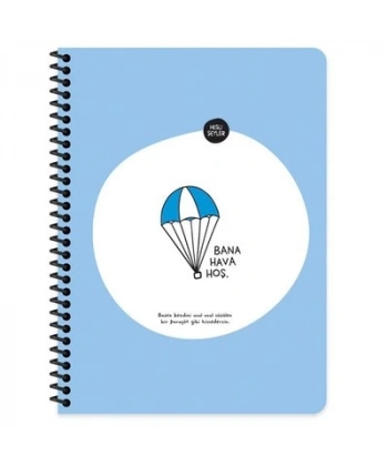 Hisli Şeyler 80 Yaprak Kareli Defter - Bana Hava Hoş