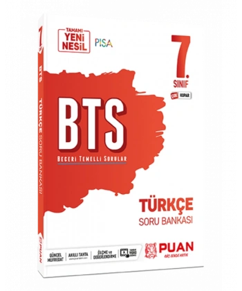 7. Sınıf Türkçe BTS Beceri Temelli Soru Bankası Puan Yayınları