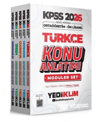 2026 KPSS Lise Ortaöğretim Ön Lisans Konu Anlatımlı Modüler Set