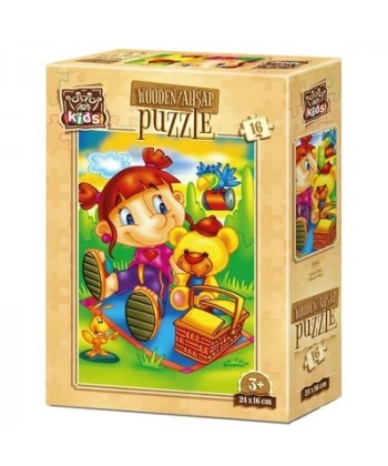 Misafir Kuş 16 Parça Ahşap Puzzle