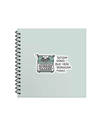 Yazsam Gönül Razı Değil Yazmasam Olmaz Çizgili Defter