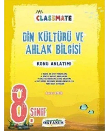 8. Sınıf  Classmate Din Kültürü Konu Anlatım