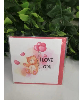 I Love You Hediye Kartı-Fark