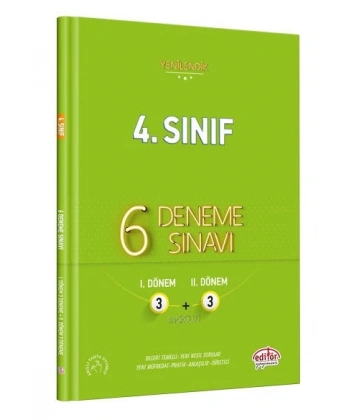 İlkokul 4. Sınıf 6 (3+3) Deneme Sınavı (fasiküllü)