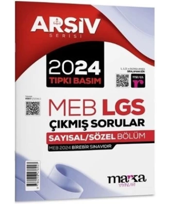 2024 LGS 8. Sınıf ARŞİV Serisi Tıpkı Basım Çıkmış Sorular Tamamı Video Çözümlü