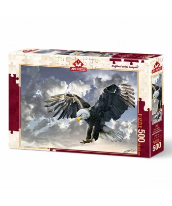 500 Parça Puzzle: Siyah Beyaz Kartal