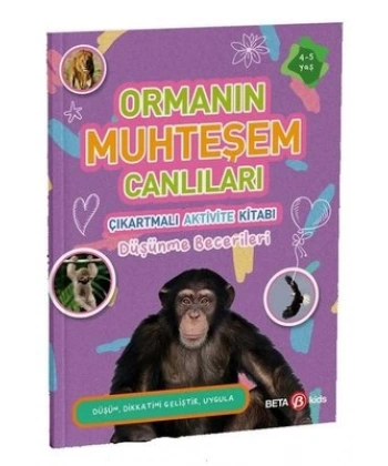 Ormanın Muhteşem Canlıları Çıkartmalı Aktivite Kitabı Düşünme Becerileri