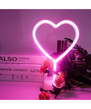 Kalp Neon Masa Lambası